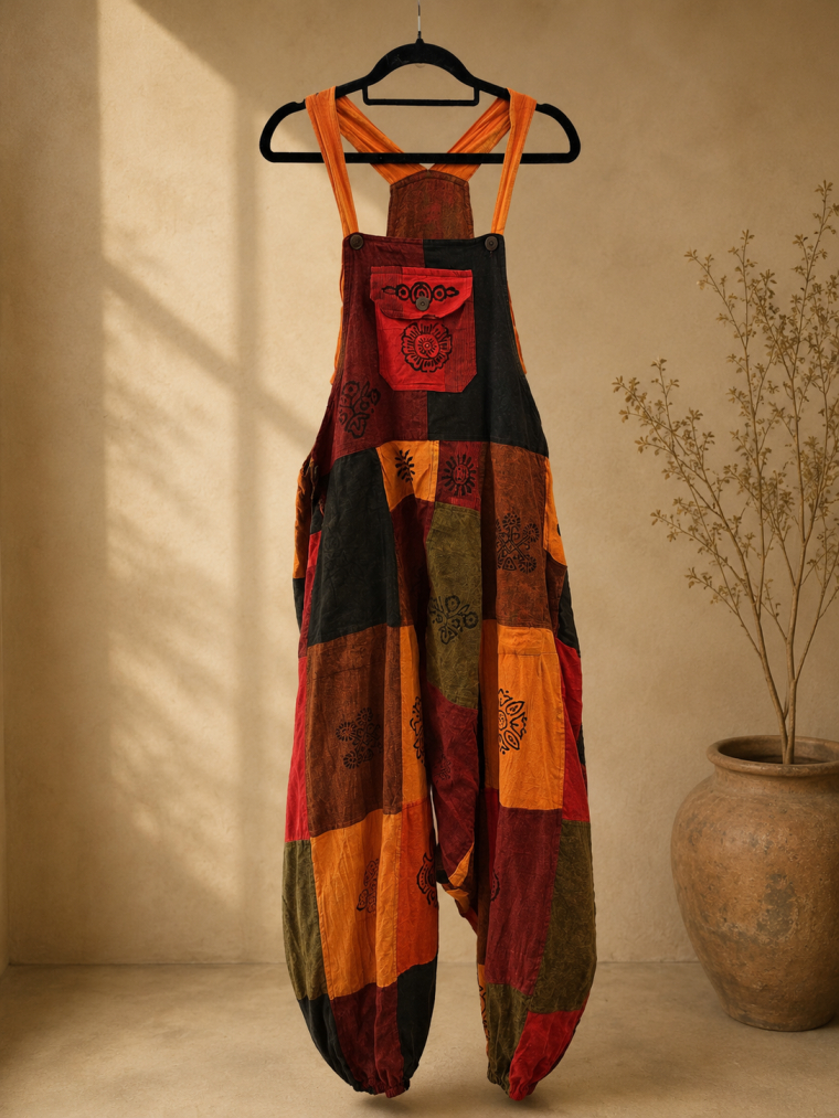 Firelight Patchwork Overalls